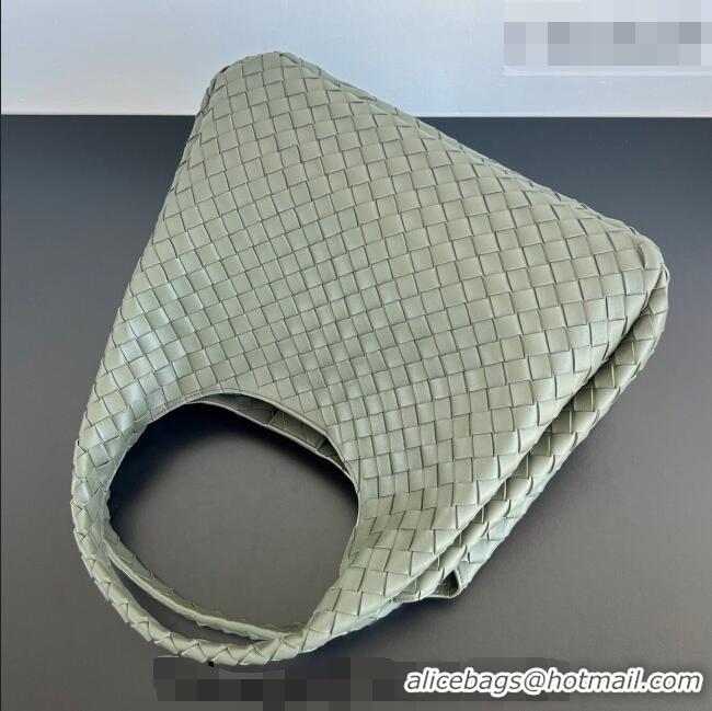 Hot Style Bottega Veneta Large Campana Shoulder Bag in Intrecciato Leather 844250 Pickle Green 2026