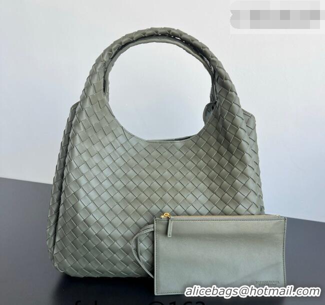 Hot Style Bottega Veneta Large Campana Shoulder Bag in Intrecciato Leather 844250 Pickle Green 2026