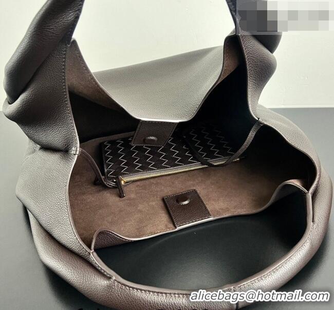 Grade Quality Bottega Veneta Large Campana Shoulder Bag in Grained Leather 844251 Fondant Brown 2026