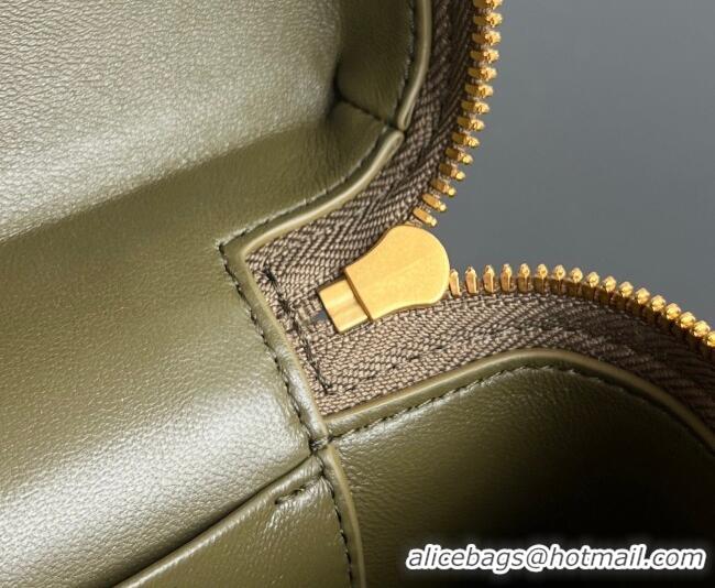 Inexpensive Bottega Veneta Bang Bang Vanity Case in Intrecciato Suede 789109 Oil Brown 2026