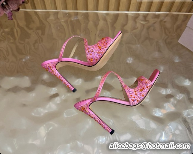 Top Quality Jimmy Choo Anise 95 Mule Sandals with Crystals J091232 Pink 2026