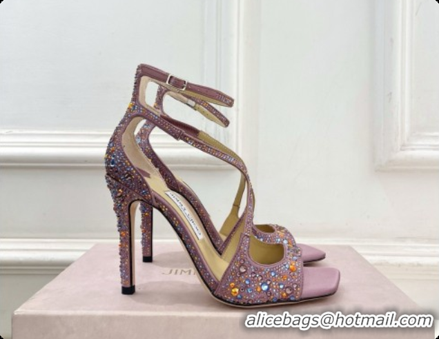 Best Price Jimmy Choo Azia 95 Sandals with Crystals J091239 Purple 2026