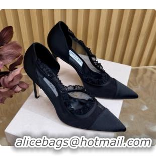 Sumptuous Jimmy Choo Brigitte 100 Pumps in Mesh and Satin J091240 Black 2026
