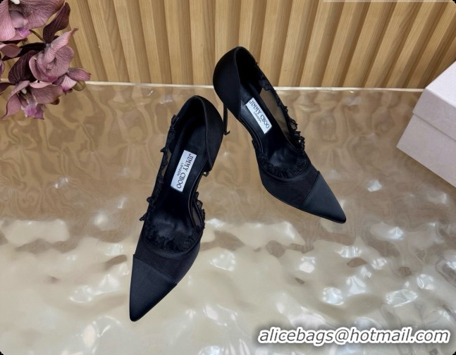 Sumptuous Jimmy Choo Brigitte 100 Pumps in Mesh and Satin J091240 Black 2026