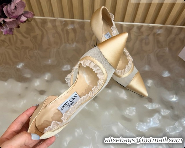 Perfect Jimmy Choo Brigitte 100 Pumps in Mesh and Satin J091242 Beige 2026