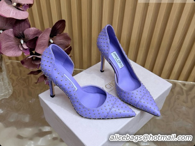 Good Looking Jimmy Choo Brigitte 100 Pumps with Studs J091250 Purple 2026