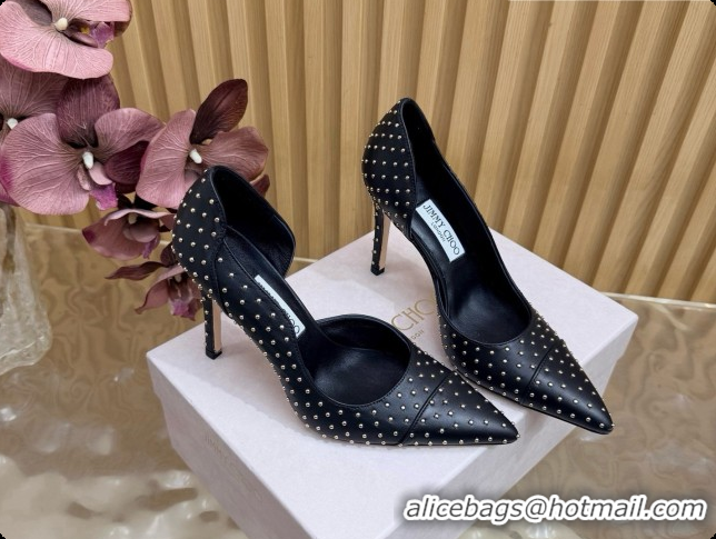 Popular Style Jimmy Choo Brigitte 100 Pumps with Studs J091251 Black 2026