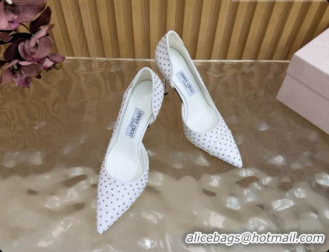 Big Discount Jimmy Choo Brigitte 100 Pumps with Studs J091254 White 2026