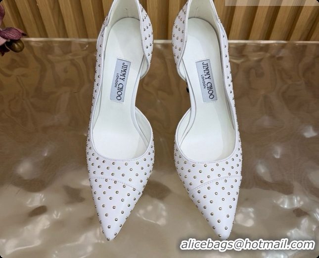 Big Discount Jimmy Choo Brigitte 100 Pumps with Studs J091254 White 2026