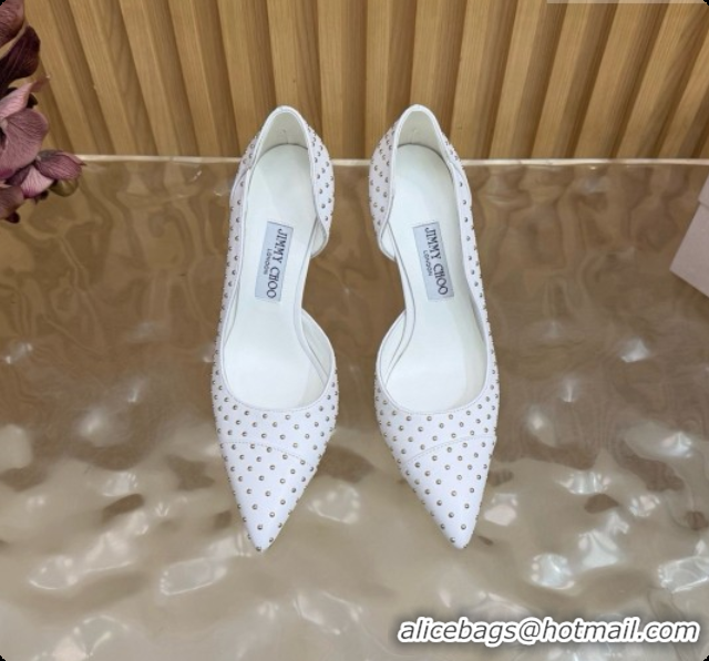 Big Discount Jimmy Choo Brigitte 100 Pumps with Studs J091254 White 2026