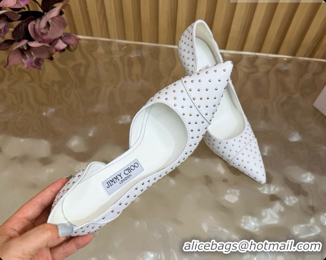 Big Discount Jimmy Choo Brigitte 100 Pumps with Studs J091254 White 2026