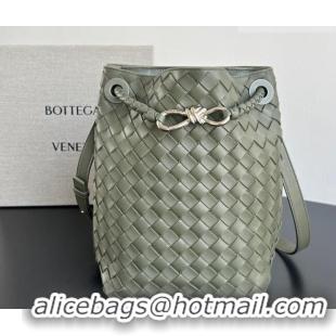 Inexpensive Bottega Veneta Andiamo Small Bucket Bag in Intrecciato Leather 855759 Pickle Green 2026