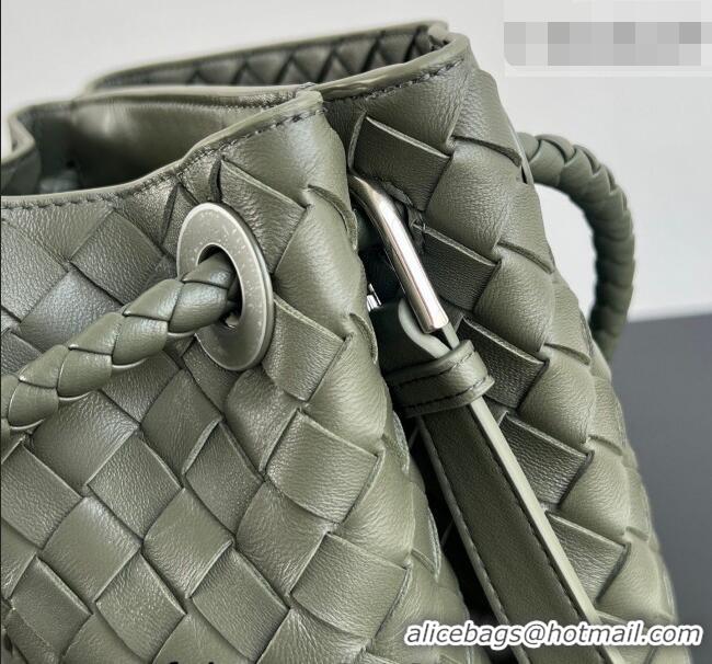 Inexpensive Bottega Veneta Andiamo Small Bucket Bag in Intrecciato Leather 855759 Pickle Green 2026