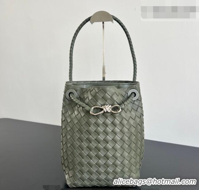Inexpensive Bottega Veneta Andiamo Small Bucket Bag in Intrecciato Leather 855759 Pickle Green 2026