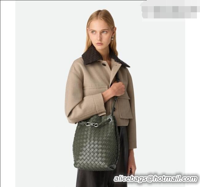 Inexpensive Bottega Veneta Andiamo Small Bucket Bag in Intrecciato Leather 855759 Pickle Green 2026