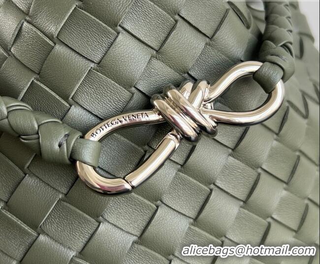 Inexpensive Bottega Veneta Andiamo Small Bucket Bag in Intrecciato Leather 855759 Pickle Green 2026