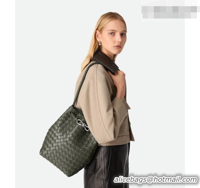 Inexpensive Bottega Veneta Andiamo Small Bucket Bag in Intrecciato Leather 855759 Pickle Green 2026