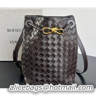 Grade Discount Bottega Veneta Andiamo Small Bucket Bag in Intrecciato Leather 855759 Fondant Brown 2026