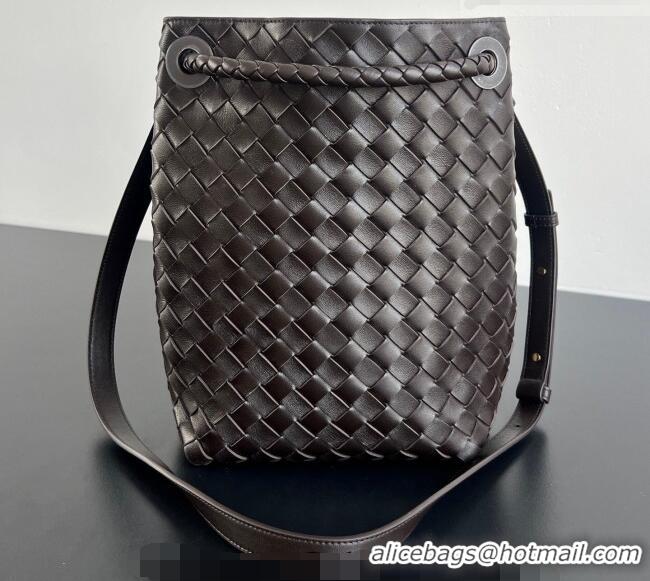 Grade Discount Bottega Veneta Andiamo Small Bucket Bag in Intrecciato Leather 855759 Fondant Brown 2026