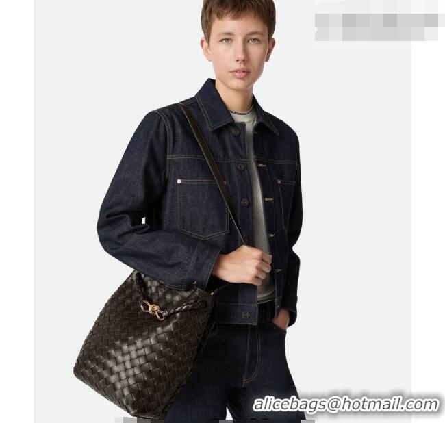 Grade Discount Bottega Veneta Andiamo Small Bucket Bag in Intrecciato Leather 855759 Fondant Brown 2026