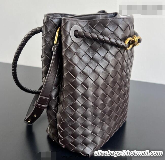 Grade Discount Bottega Veneta Andiamo Small Bucket Bag in Intrecciato Leather 855759 Fondant Brown 2026