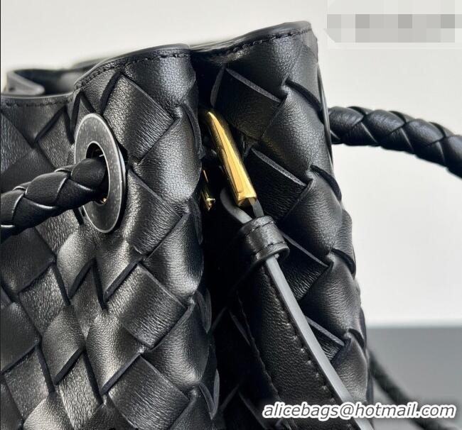 Grade Design Bottega Veneta Andiamo Small Bucket Bag in Intrecciato Leather 855759 Black 2026