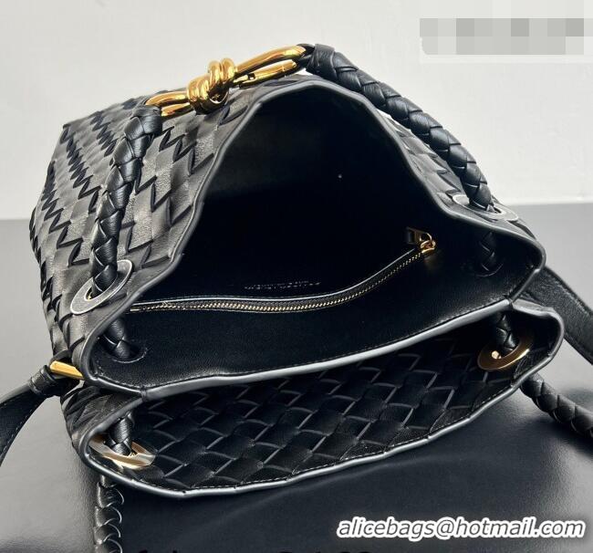 Grade Design Bottega Veneta Andiamo Small Bucket Bag in Intrecciato Leather 855759 Black 2026