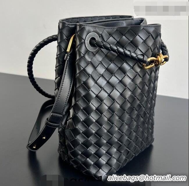 Grade Design Bottega Veneta Andiamo Small Bucket Bag in Intrecciato Leather 855759 Black 2026