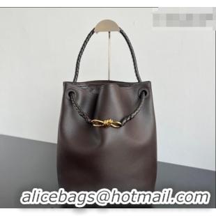 Grade Cheap Bottega Veneta Andiamo Bucket Bag in Silky Leather 844169 Fondant Brown 2026