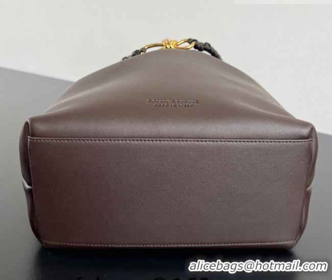 Grade Cheap Bottega Veneta Andiamo Bucket Bag in Silky Leather 844169 Fondant Brown 2026