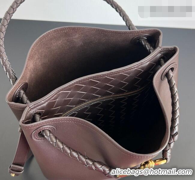 Grade Cheap Bottega Veneta Andiamo Bucket Bag in Silky Leather 844169 Fondant Brown 2026