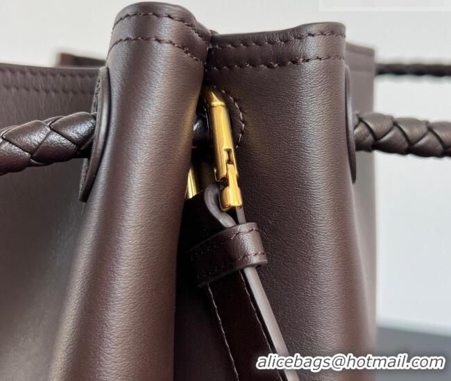 Grade Cheap Bottega Veneta Andiamo Bucket Bag in Silky Leather 844169 Fondant Brown 2026
