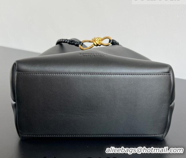New Design Bottega Veneta Andiamo Bucket Bag in Silky Leather 844169 Black 2026