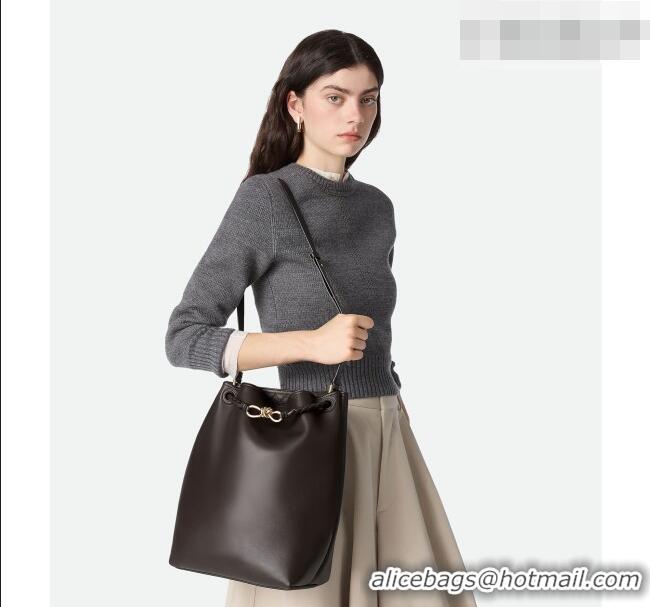 New Design Bottega Veneta Andiamo Bucket Bag in Silky Leather 844169 Black 2026