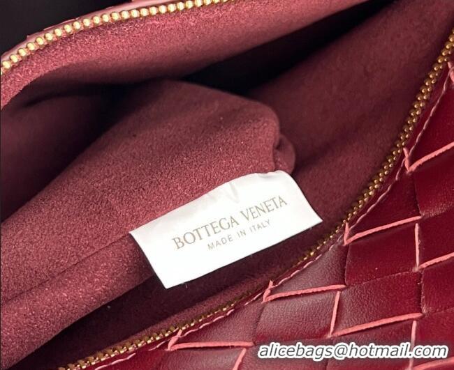 Luxury Cheap Bottega Veneta Andiamo Bucket Bag in Silky Leather 844169 Barolo Red 2026