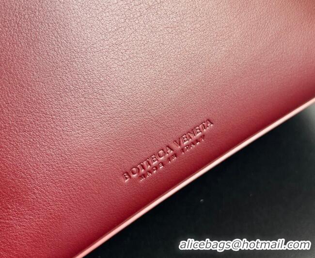 Luxury Cheap Bottega Veneta Andiamo Bucket Bag in Silky Leather 844169 Barolo Red 2026