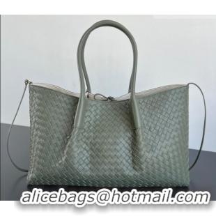 Buy Discount Bottega Veneta Medium Pinacoteca Tote Bag in Intrecciato Leather 817166 Pickle Green/Sea Salt 2026