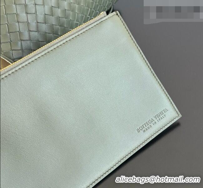 Buy Discount Bottega Veneta Medium Pinacoteca Tote Bag in Intrecciato Leather 817166 Pickle Green/Sea Salt 2026