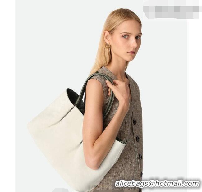 Buy Discount Bottega Veneta Medium Pinacoteca Tote Bag in Intrecciato Leather 817166 Pickle Green/Sea Salt 2026