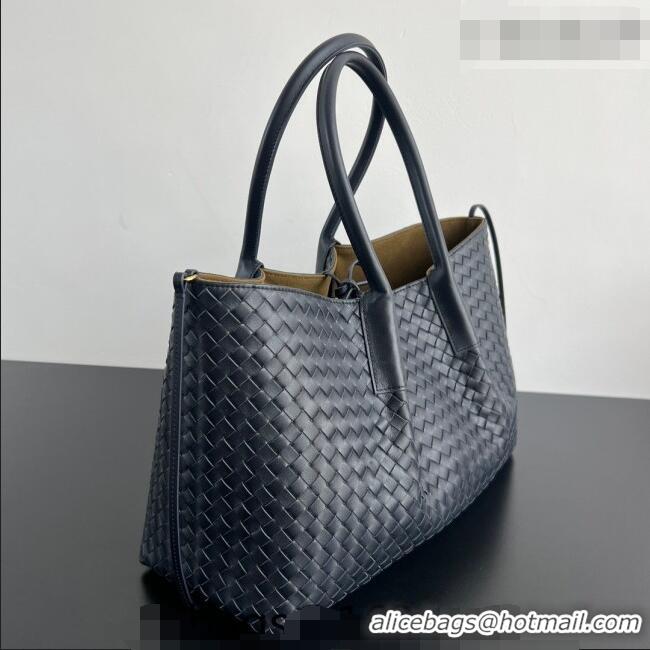 Best Price Bottega Veneta Medium Pinacoteca Tote Bag in Intrecciato Leather 817166 Midnight Blue 2026