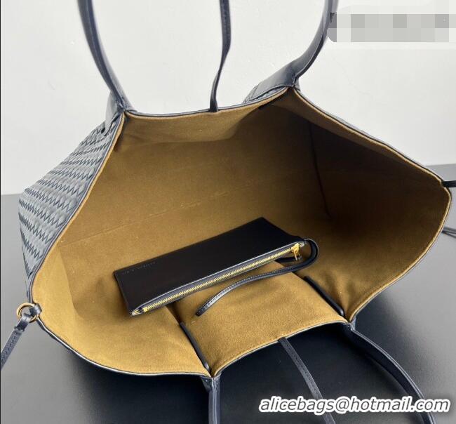 Best Price Bottega Veneta Medium Pinacoteca Tote Bag in Intrecciato Leather 817166 Midnight Blue 2026