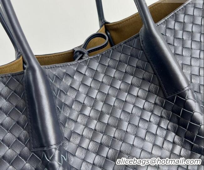 Best Price Bottega Veneta Medium Pinacoteca Tote Bag in Intrecciato Leather 817166 Midnight Blue 2026