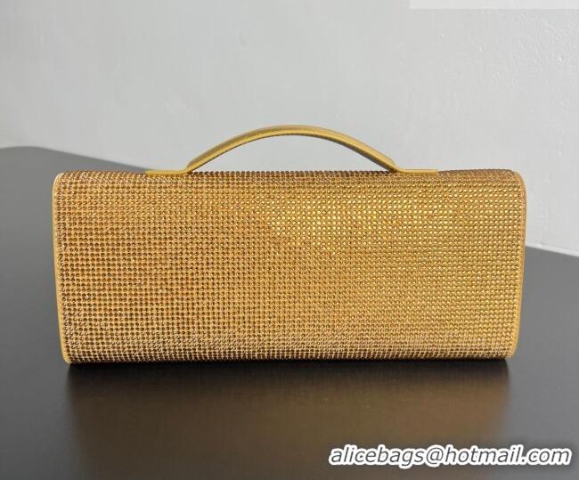 Best Product Bottega Veneta Long Clutch Bag Andiamo in Suede and Crystals 844124 Gold 2026