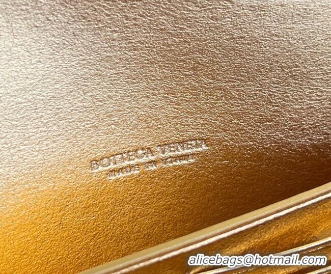 Best Product Bottega Veneta Long Clutch Bag Andiamo in Suede and Crystals 844124 Gold 2026