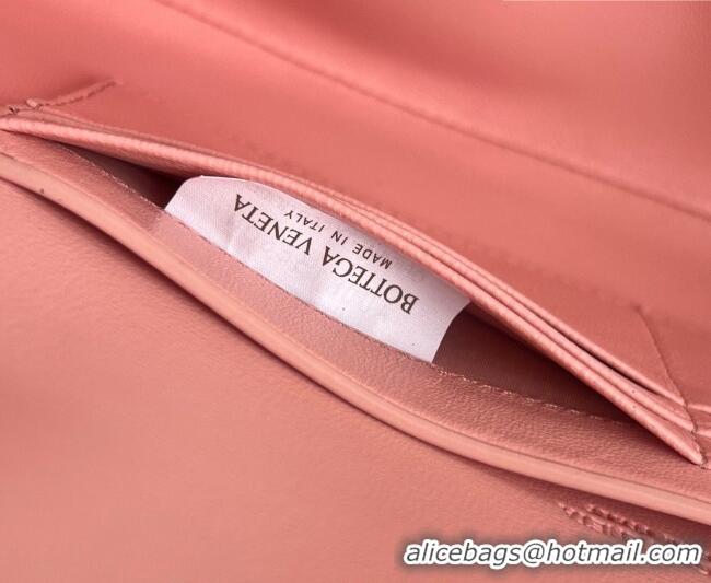 Shop Discount Bottega Veneta Long Clutch Bag Andiamo in Suede and Crystals 844124 Rose Pink 2026