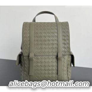 Top Quality Bottega Veneta Men's Back To School Backpack Bag in Intrecciato Leather 805971 Cypress Green 2026