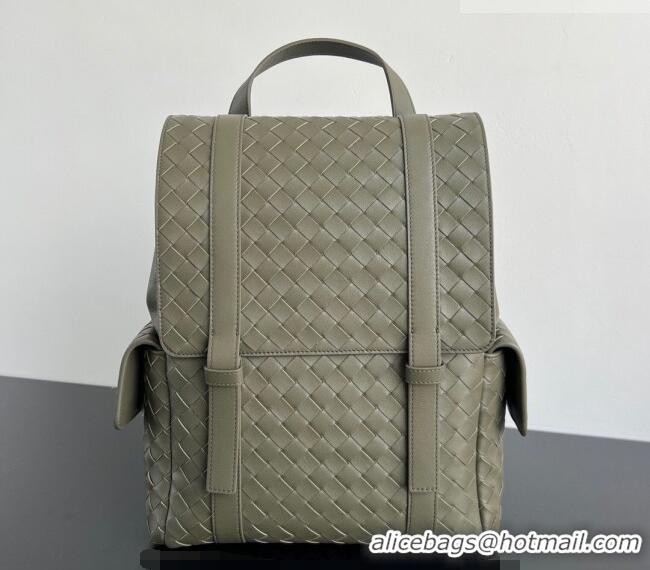 Top Quality Bottega Veneta Men's Back To School Backpack Bag in Intrecciato Leather 805971 Cypress Green 2026