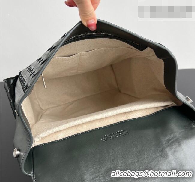 Top Design Bottega Veneta Men's Back To School Backpack Bag in Intrecciato Leather 805971 Dark Green 2026