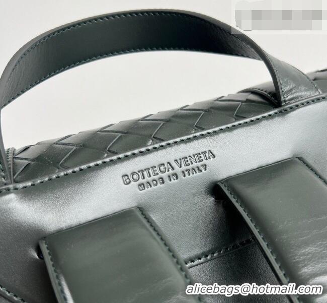 Top Design Bottega Veneta Men's Back To School Backpack Bag in Intrecciato Leather 805971 Dark Green 2026