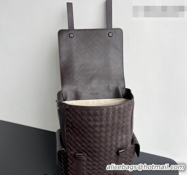 Most Popular Bottega Veneta Men's Back To School Backpack Bag in Intrecciato Leather 805971 Fondant Brown 2026